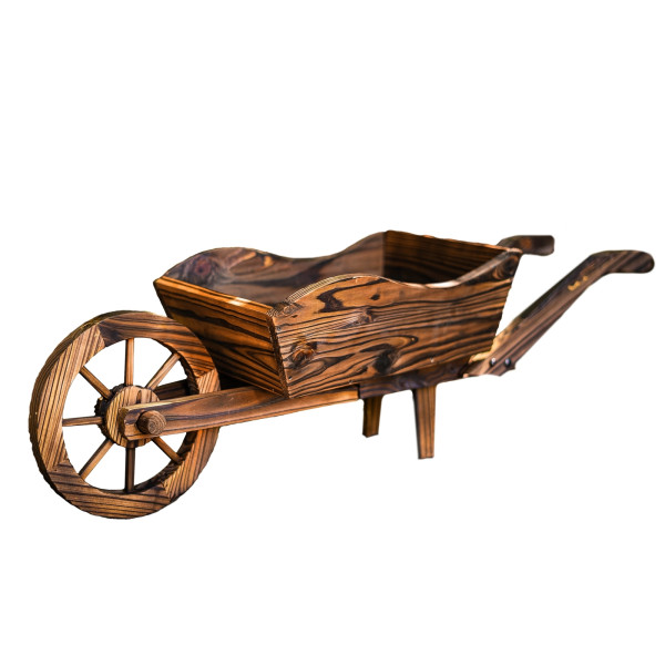 HTI-Living Sommerset Holzschubkarre Natur