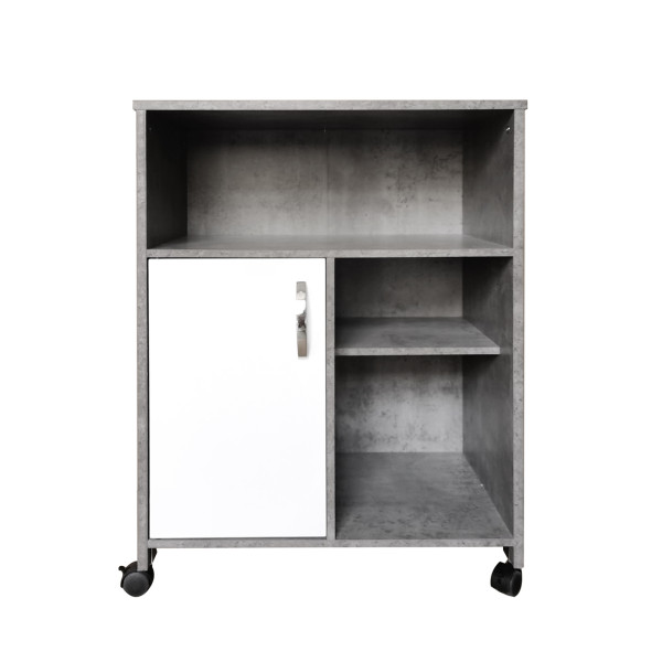 Küchenschrank Blanca Beton Weiß