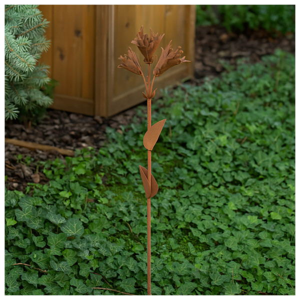 HTI-Living Celia Blumenstecker Rostoptik Blüten