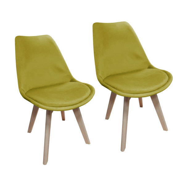 Stuhl Atlanta Velvet Curry 2er-Set