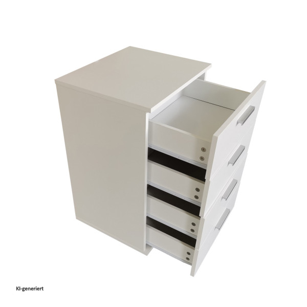Nachtkonsole Nachtschrank Nina 4 Weiß