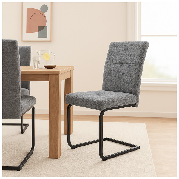 Stuhl Kinsey Grau 2er-Set