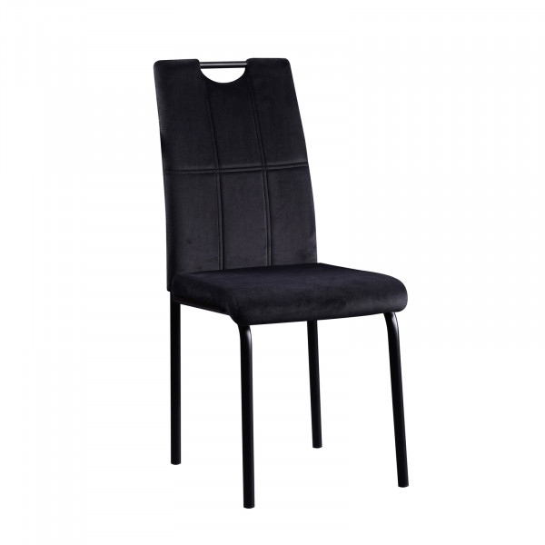 HTI-Living Denton Velvet Schwarz Stuhl