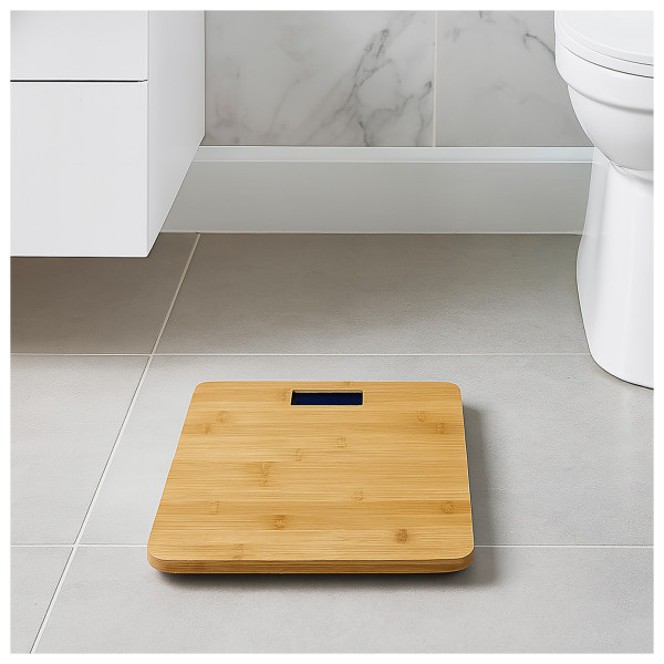 HTI-Living Elegant, Präzise und Nachhaltig Digitale Personenwaage aus Bambus