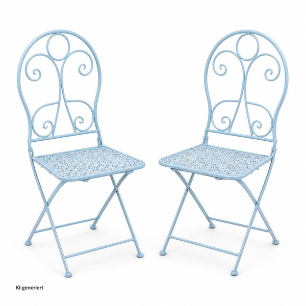 Gartenstuhl Solea blau 2er-Set
