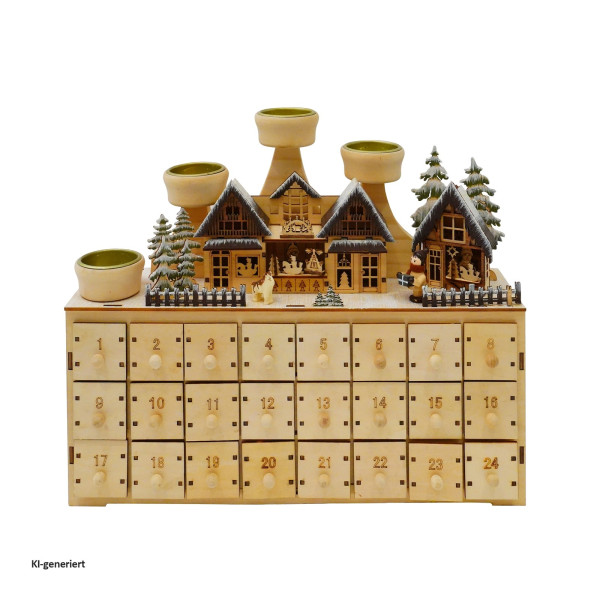 Adventskalender Weihnachtsmarkt zum selbstbefüllen