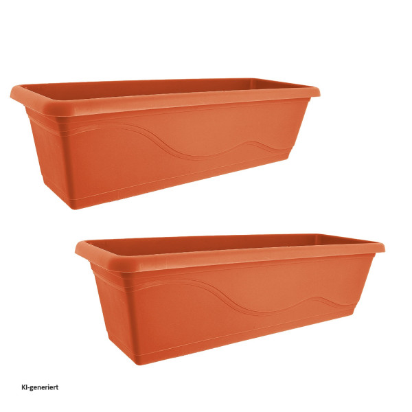 Blumenkasten mit Wasserspeicher 60 cm 2er Set
