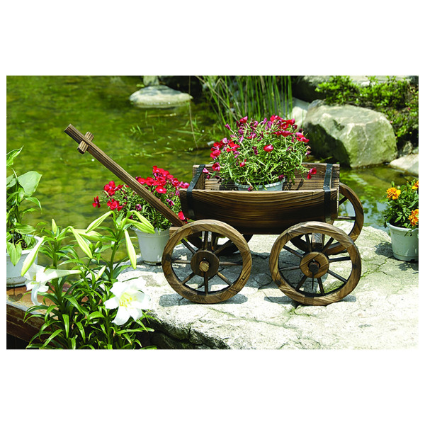 HTI-Living Sommerset Holzhandwagen Natur