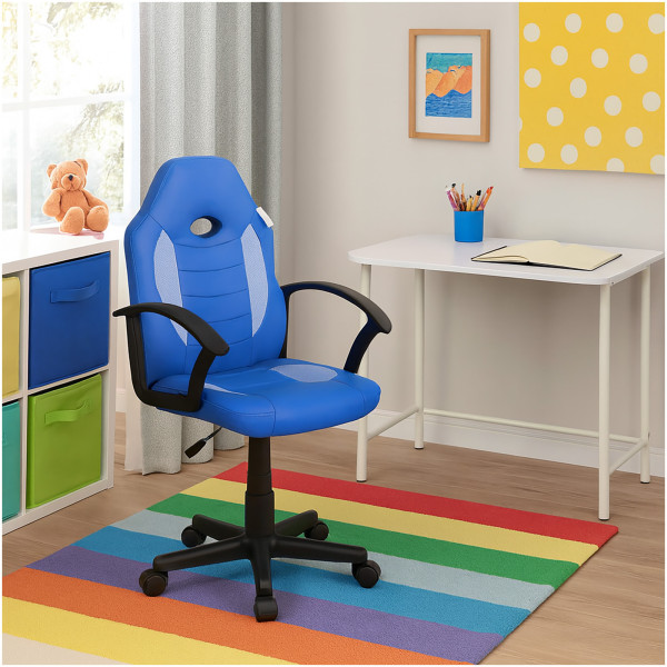 HTI-Living ergonomischer Drehstuhl Blau Schreibtischstuhl Junior höhenverstellbar