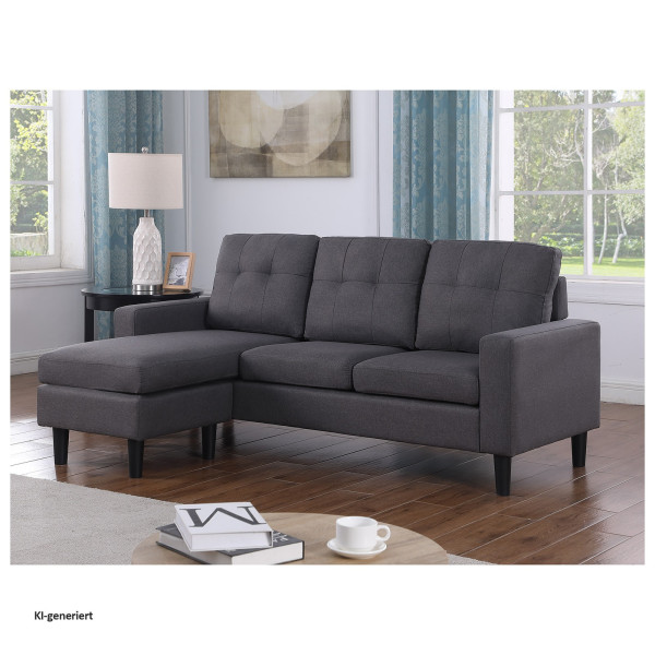 Ecksofa Reva 2 Grau Multifunktionsottomane