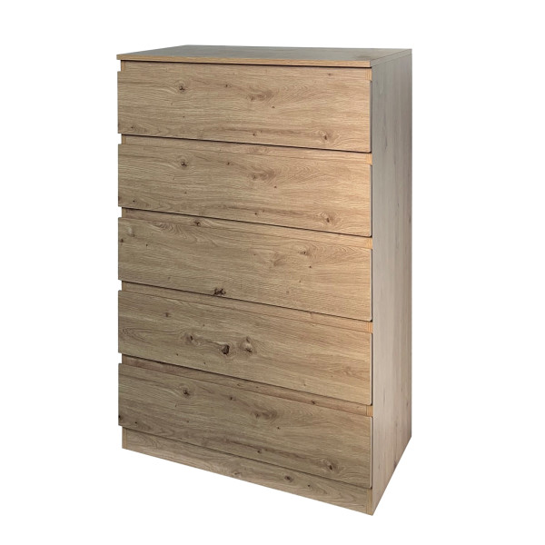 HTI-Living Thekla Artisaneiche Kommode mit 5 grifflosen Schubladen