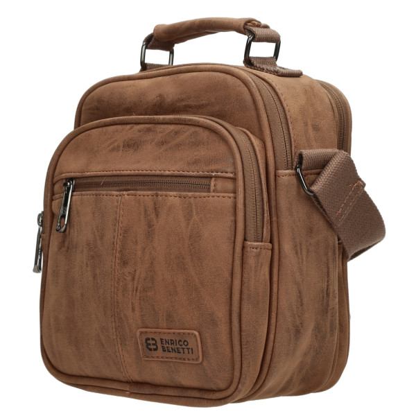 Enrico Benetti Kunstleder Fliegertasche Camel