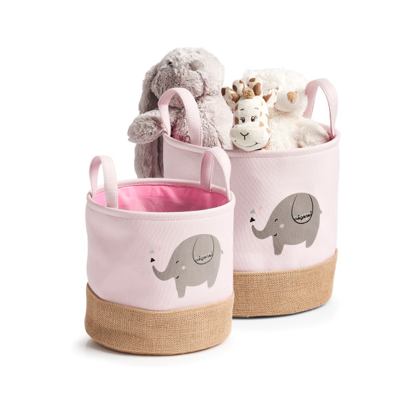 Aufbewahrungskorb "Elefant" 2er-Set
