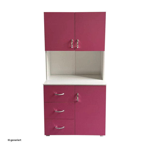 Kinderzimmerschrank pink weiß
