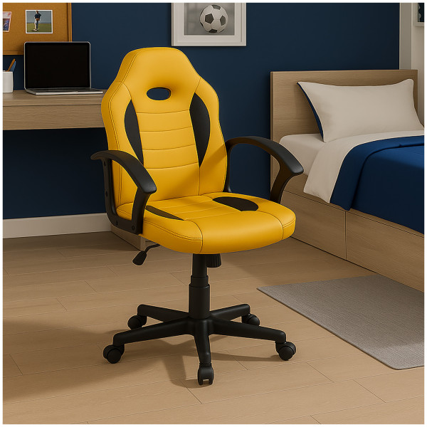 HTI-Living ergonomischer Drehstuhl Gelb Schreibtischstuhl Junior höhenverstellbar