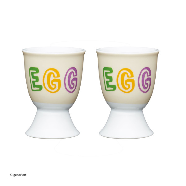 KitchenCraft Dippy Egg Eierbecher aus Porzellan