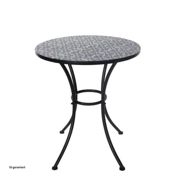Gartentisch Celia "Black and White" Metall