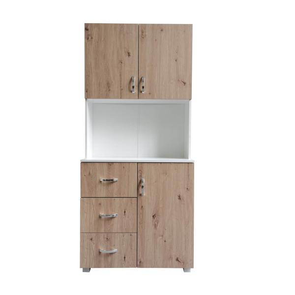 Küchenschrank Blanca Weiß Artisaneiche