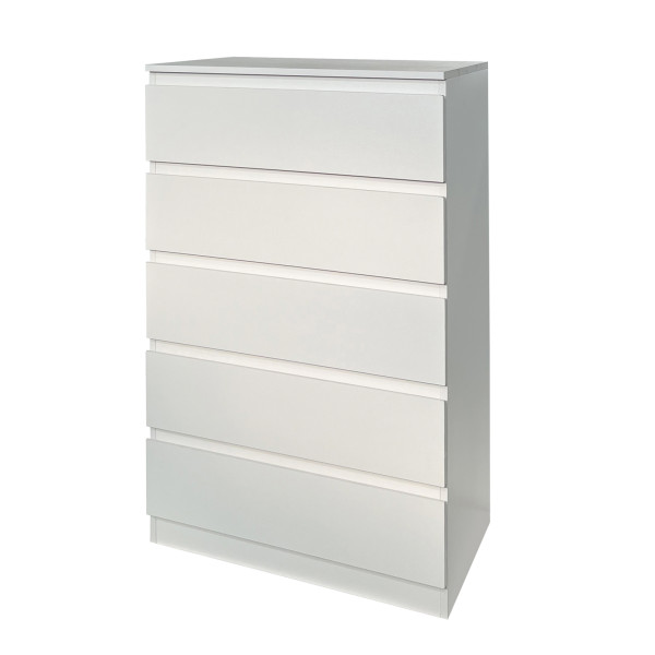 HTI-Living Thekla Weiß Kommode mit 5 grifflosen Schubladen
