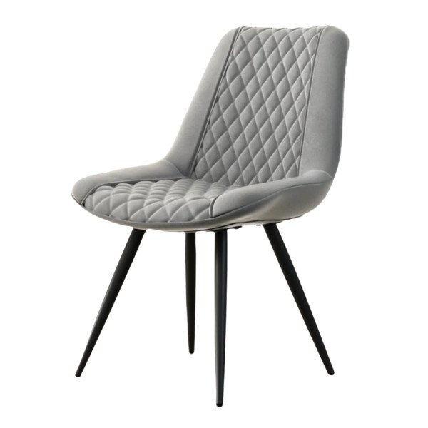 HTI-Living Astrid Kunstleder Grau Stuhl