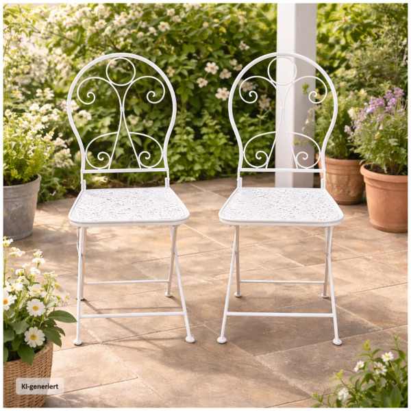 Gartenstuhl 2er-Set Solea Weiß
