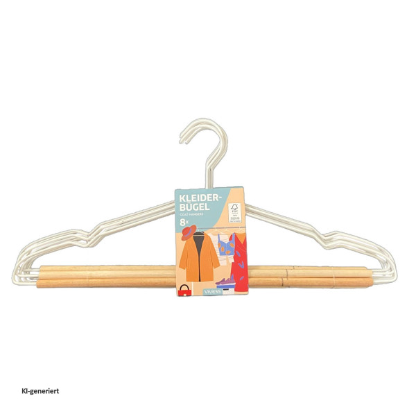 Kleiderbügel 8er pack Vivess 40x20 weiß
