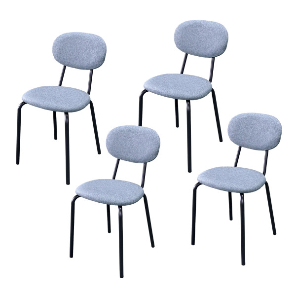 HTI-Living Anella Grau 4er-Set Stuhl