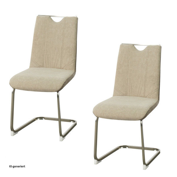 Schwingstuhl Emrys 2er Set taupe