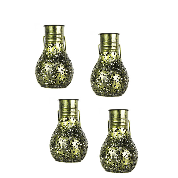 HTI-Living Blüten Bronze Solarleuchte Luna 4er Set