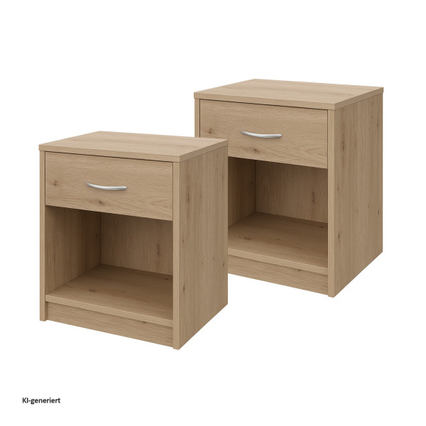 Nachtkonsole Nachtschrank Nina 1 Artisaneiche 2er