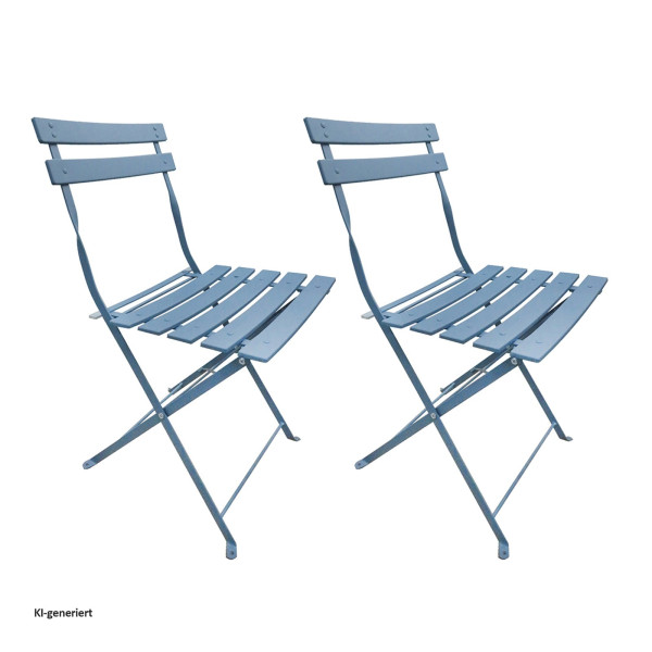 Gartenstuhl Basil blau 2er Set