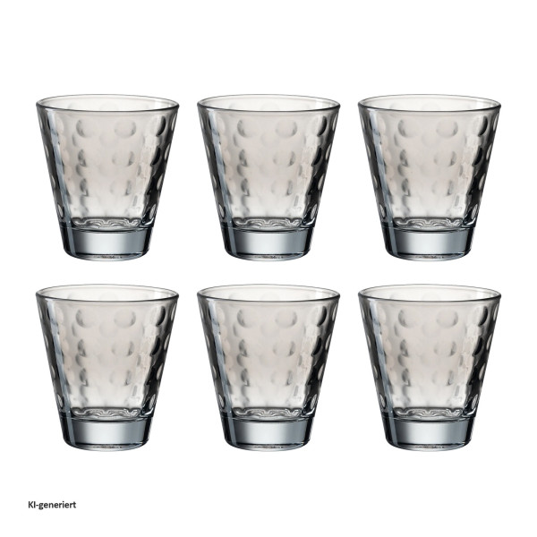 Trinkglas Becher 215 ml Optic, 6 Stück