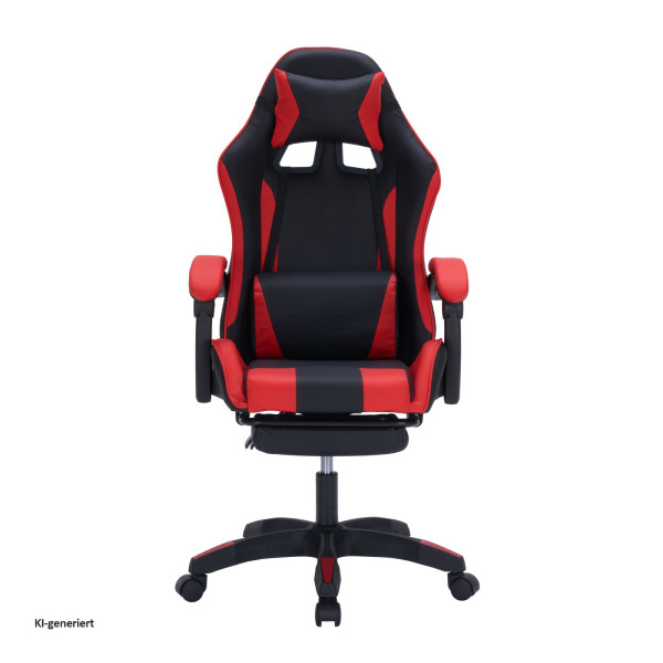 Drehstuhl Krit Eco Schwarz Rot PVC