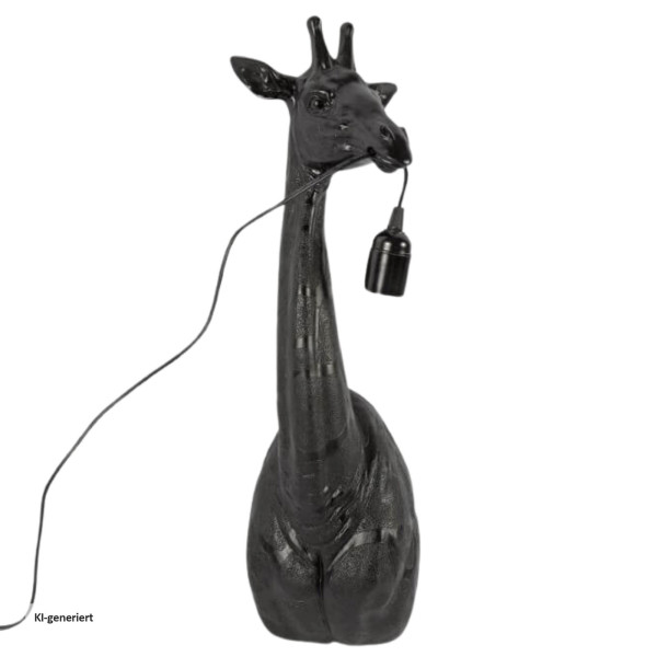 Wandleuchte Giraffe Schwarz EU Stecker 61 cm