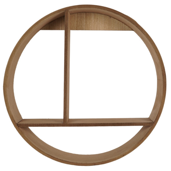 HTI-Living Holz Hellbraun Wandregal Ø 37 cm