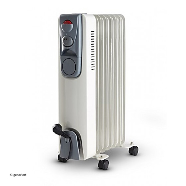 Ölheizkörper HOTserie mit 7 Rippen weiss 1500 W