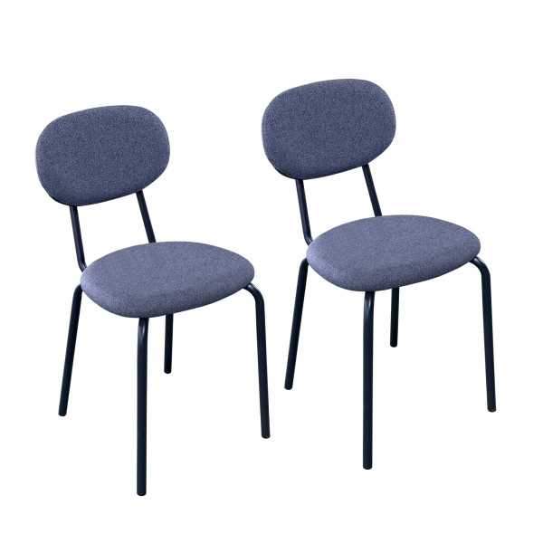 HTI-Living Anella Dunkelgrau 2er-Set Stuhl