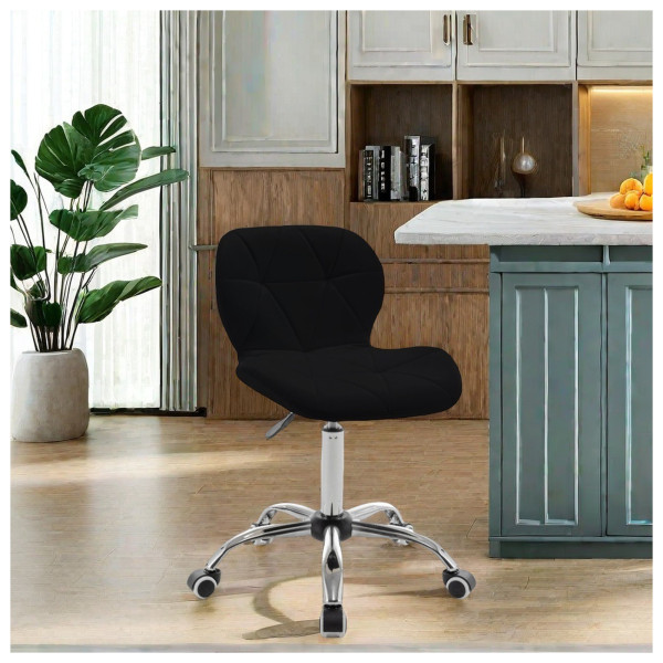 HTI-Living Kunstleder Schwarz Drehstuhl Neville