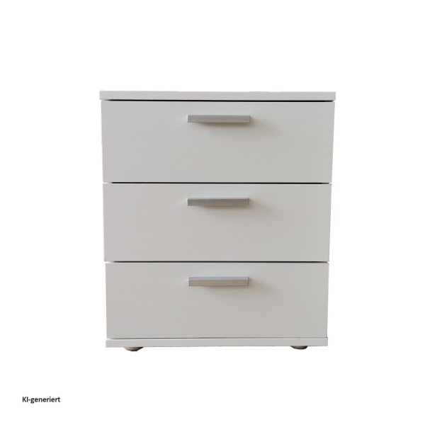Nachtkonsole Nachtschrank Nina 3 Weiß