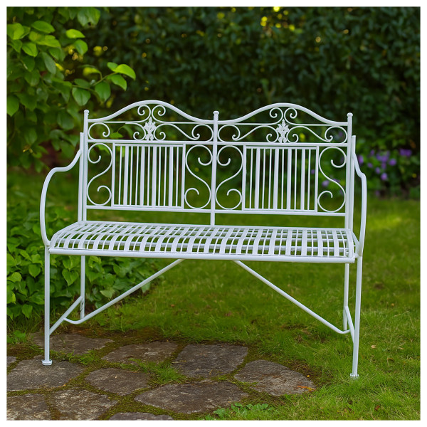 HTI-Living Metallbank Celia Gartenbank Creme