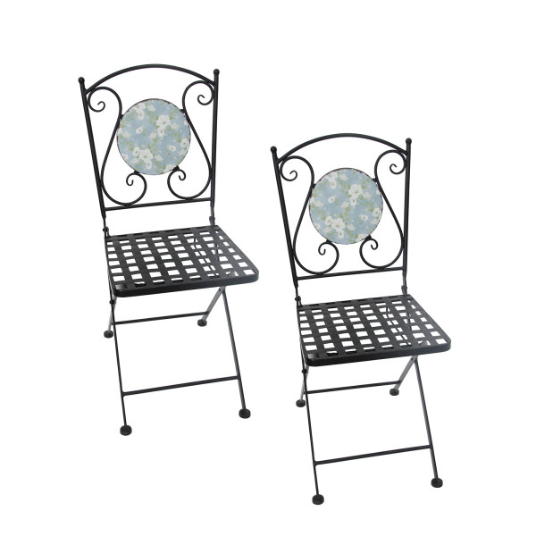 HTI-Living Celia Petunien Gartenstühle 2 Stück