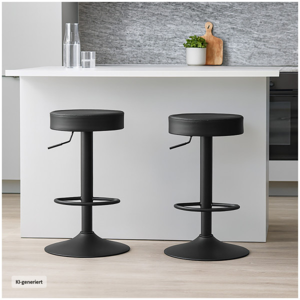 Barhocker Mika Schwarz 2er Set