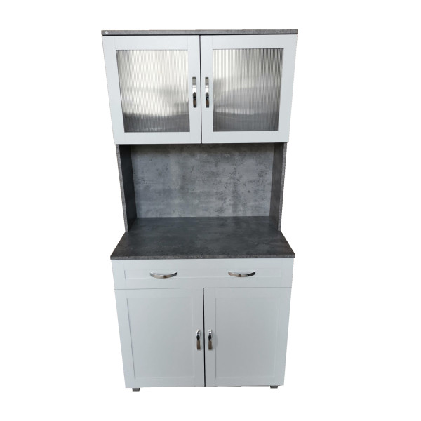 Küchenbuffet Küchenschrank Blanca Beton Weiß