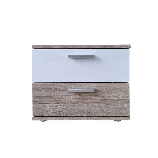 Nachtkonsole Nachtschrank Nina 2 Sonoma Weiß