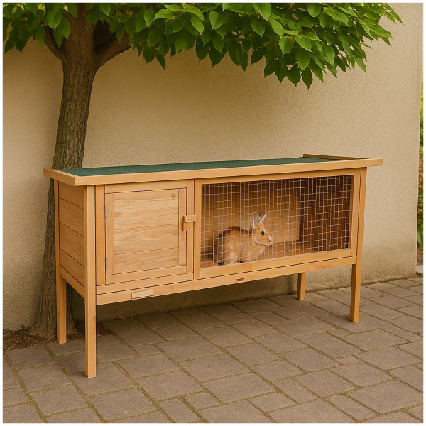 HTI-Living Kleintierstall mit herausziehbarer Wanne für leich Hasenstall aus Holz