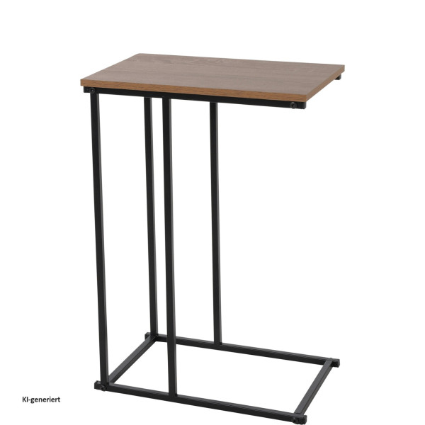 BEISTELLTISCH METALL+MDF NATUR