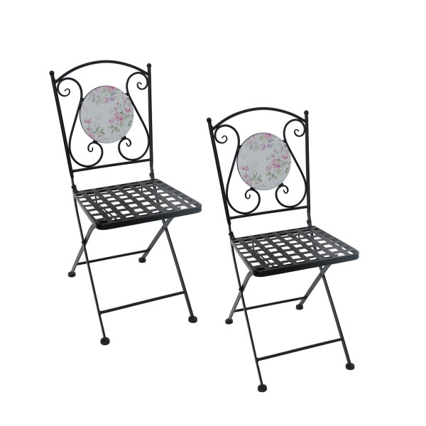 HTI-Living Celia Rosen Gartenstühle 2 Stück