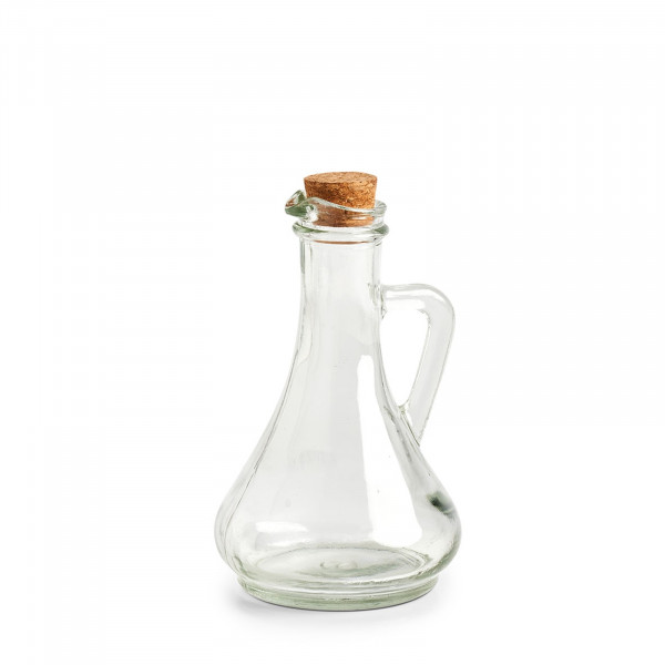 ZELLER Present Glas, Kork Essig-/Ölflasche, 270 ml