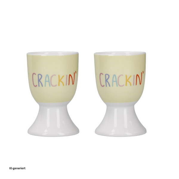 KitchenCraft Eierbecher Crackin 2er-Set