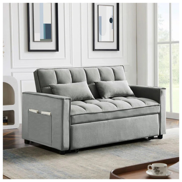 Schlafsofa Mirko grau Velvet